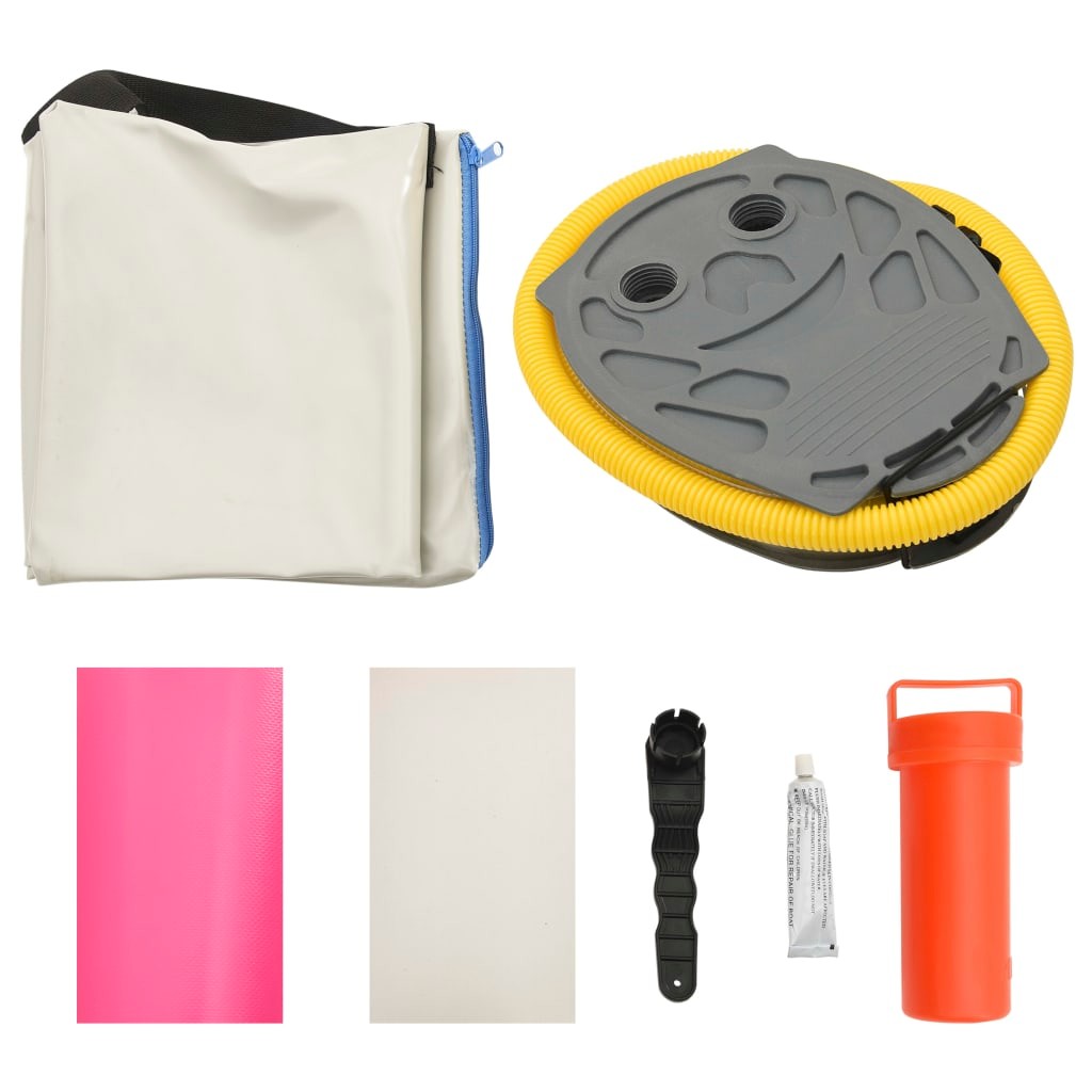 Inflatable Gymnastics Mat with Pump 60x100x20 cm PVC Pink